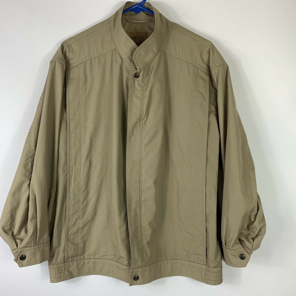 Vtg Lodenfrey Lightweight Coat Tan Jacket Wm Sz Xl